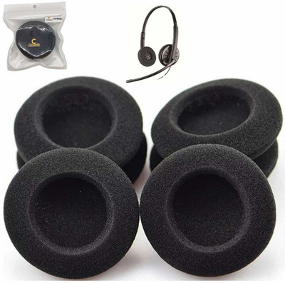 Crysendo C320-M 60mm Replacement Headphone Cushion Foam Sponge Ear Pads|High Density Foam for Enhanced(Diameter = 60mm/6cm)(3 Pairs = 6 Pieces) 4MM Thick Over The Ear Headphone Cushion(Pack of 6, Black)