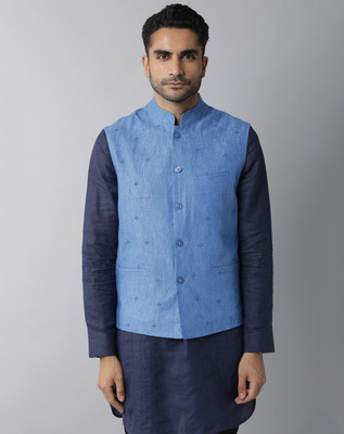RARE RABBIT Sleeveless Embroidered Men Jacket