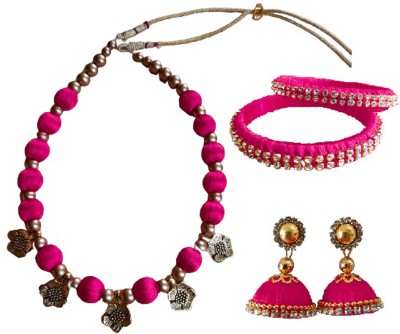 SRI Metal, Dori Pink, Gold Jewellery Set(Pack of 1)