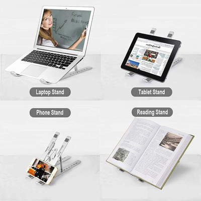 Eva Gadgets Best Stand for Laptop Tablet, Android Phone Laptop Stand Adjustable & Portable Foldable | Suitable for Office Work, Students Online Classes and Study Aluminium Desk Stand Laptop Stand with Adjustable Height Compatible with Universal Laptops(White) Eva Gadgets Best Stand for Laptop Tablet, Android Phone Laptop Stand Adjustable & Portable Foldable | Suitable for Office Work, Students Online Classes and Study Aluminium Desk Stand Laptop Stand with Adjustable Height Compatible with Universal Laptops(White)