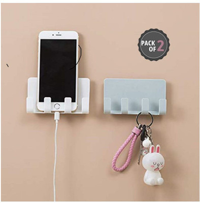 TECHGEAR (Pack of 2) Mobile Holder for Home Wall Charging, Wall Mount Phone Holder Mobile Holder
