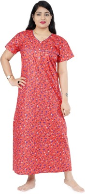 FAVNIC Women Nighty(Multicolor)