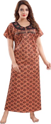 Reposey Women Nighty(Maroon)