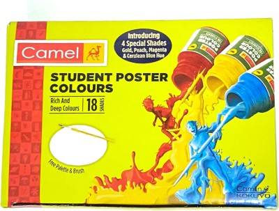 Camlin Student Poster Color 18 shades(Set of 18, Multicolor)