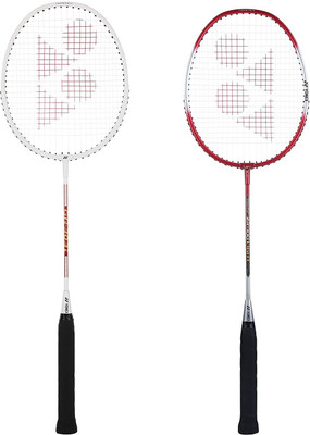 YONEX ZR-100 Light AND GR-303I (Made In India Combo) White Strung Badminton Racquet(Pack of: 2, 85 g)