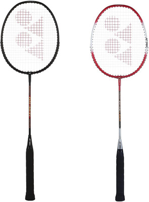 YONEX ZR-100 Light AND GR-303I (Made In India Combo) Red, Black Strung Badminton Racquet(Pack of: 2, 85 g)