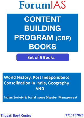 Forum IAS - Content Building Program (CBP) World History, Post Independence Consolidation In India, Geography, Indian Society & Social Issues Disaster Management (Set Of 5 Books) - Civil Service Prepration (Photocopy) - 2022(Paperback, FORUM IAS) Forum IAS - Content Building Program (CBP) World History, Post Independence Consolidation In India, Geography, Indian Society & Social Issues Disaster Management (Set Of 5 Books) - Civil Service Prepration (Photocopy) - 2022(Paperback, FORUM IAS)