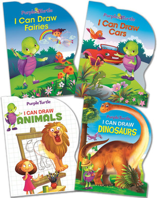 Purple Turtle I Can Draw Book For 3 To 6 Year Kids (Combo Of 4 Drawing Books)(Paperback, Swati Rajoria)