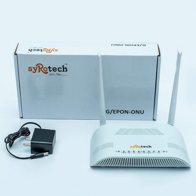 Syrotech XPON (EPON and GPON) Optical Network Terminal (ONU) with 1 GE port, 1 FE Port, 1POTS and WiFi | SY-GPON-1110-WDONT 100 Mbps Wireless Router