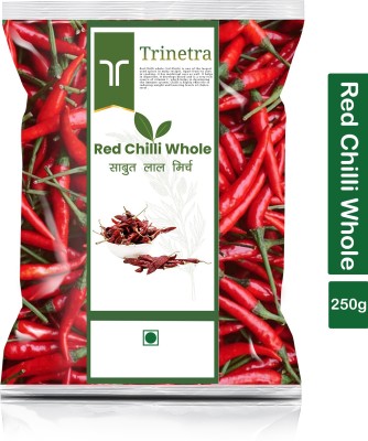 Trinetra Premium Quality Lal Mirch Sabut (Red Pepper)-250gm (Pack Of 1)(250 g)