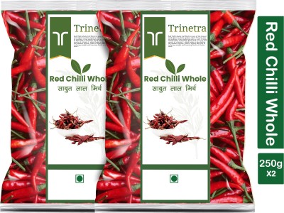 Trinetra Premium Quality Lal Mirch Sabut (Red Pepper)-250gm (Pack Of 2)(2 x 250 g)