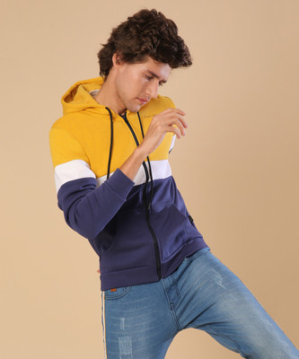 CAMPUS SUTRA Full Sleeve Color Block Men Sweatshirt