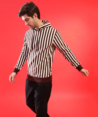 CAMPUS SUTRA Full Sleeve Striped Men Sweatshirt