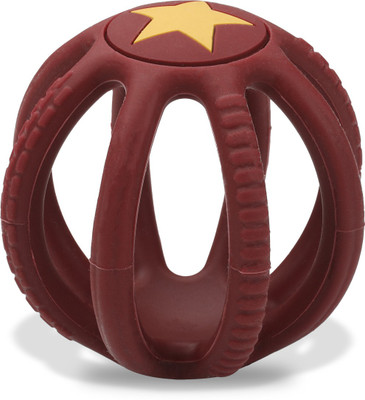 LuvLap Baby Teether Toys for Babies 3 Months+, Silicone Baby Teetheing Toy to Exercise Grasping & 3D Cognition, Massage Gums & Soothe Teething Teether(Maroon) LuvLap Baby Teether Toys for Babies 3 Months+, Silicone Baby Teetheing Toy to Exercise Grasping & 3D Cognition, Massage Gums & Soothe Teething Teether(Maroon)