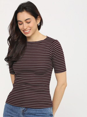 Tokyo Talkies Casual Striped Women Multicolor Top
