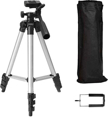Planetoid TPD-3110 Flexible Portable Three-way Head tik tok stand Compatible Al Smartphone Tripod(Black & Silver, Supports Up to 3000 g)