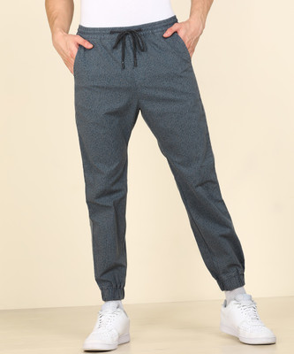 deals AEROPOSTALE Men Printed Drawstring Waist Joggers | Roadster Regular Fit Men Brown Trousers