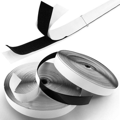 shriji creation (Velcro) Strong Glue Self Adhesive Hook & PLain Loop Tape (10M Hook + 10M Loop , Black), Adhesive Back Mounting Tape Used for Home, Office, Stationary, Pictures, Tools, Schools etc Stick-on Velcro(Black) shriji creation (Velcro) Strong Glue Self Adhesive Hook & PLain Loop Tape (10M Hook + 10M Loop , Black), Adhesive Back Mounting Tape Used for Home, Office, Stationary, Pictures, Tools, Schools etc Stick-on Velcro(Black)