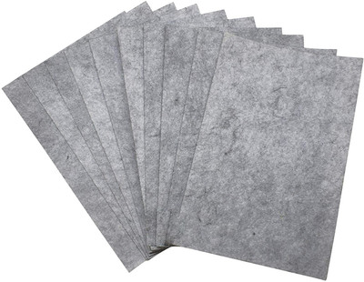 ASIAN HOBBY CRAFTS Felt Sheet Grey, Size (A4) : Thickness : 2mm, Qty : 10pcs Used for Scrapbooking, Craft Projects, Decorations and DIY Crafts