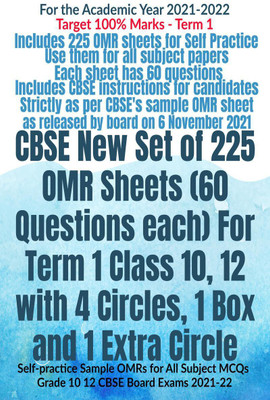 CBSE New Set of 225 OMR Sheets (60 Questions each) For Term 1 Class 10, 12 with 4 Circles, 1 Box and 1 Extra Circle(English, Paperback, Av Editorial Board)
