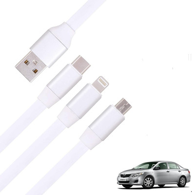 KOZDIKO 17 W Turbo Car Charger(White, With USB Cable)