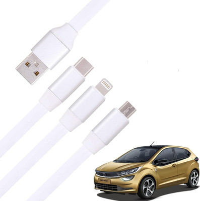 KOZDIKO 17 W Turbo Car Charger(White, With USB Cable)