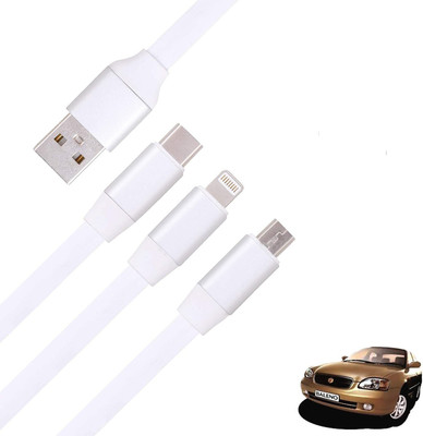 KOZDIKO 17 W Turbo Car Charger(White, With USB Cable)