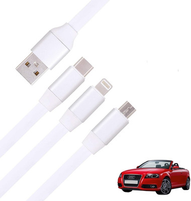 KOZDIKO 17 W Turbo Car Charger(White, With USB Cable)
