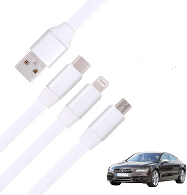 KOZDIKO 17 W Turbo Car Charger(White, With USB Cable)