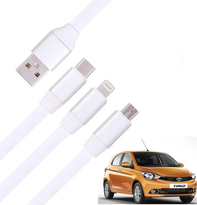 KOZDIKO 17 W Turbo Car Charger(White, With USB Cable)