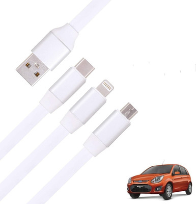 KOZDIKO 17 W Turbo Car Charger(White, With USB Cable)