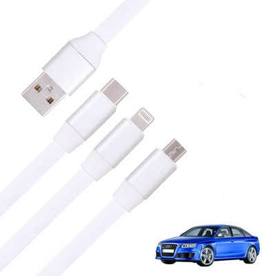 KOZDIKO 17 W Turbo Car Charger(White, With USB Cable)