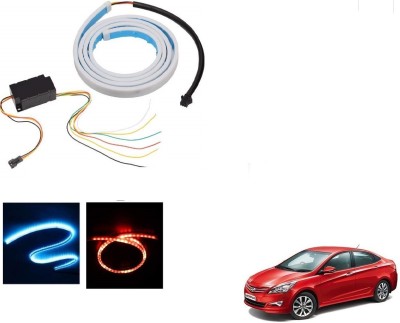 AuTO ADDiCT LED Dicky Light Ice Blue & Red DRL Brake with Side Turn Signal & Parking Indication Dicky, Trunk, Boot Strip Light For Hyundai Fluidic Verna 4s Car Fancy Lights(Multicolor)