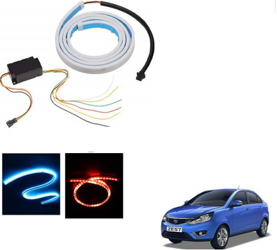 AuTO ADDiCT LED Dicky Light Ice Blue & Red DRL Brake with Side Turn Signal & Parking Indication Dicky, Trunk, Boot Strip Light For Tata Zest Car Fancy Lights(Multicolor)