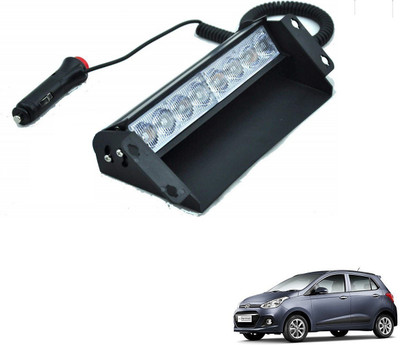 AuTO ADDiCT Car 8 LED Police Lights Flasher Light Red Blue Interior Lighting For Hyundai Grand i10 Car Fancy Lights(Red, Blue)