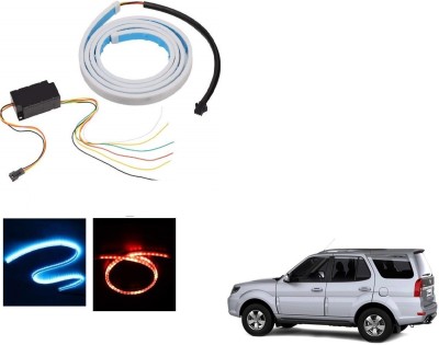 AuTO ADDiCT LED Dicky Light Ice Blue & Red DRL Brake with Side Turn Signal & Parking Indication Dicky, Trunk, Boot Strip Light For Tata Safari::Grand Dicor Car Fancy Lights(Blue, Red)
