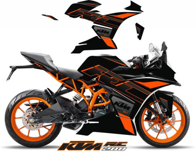 ORACLE Sticker & Decal for Bike(Orange, Black)