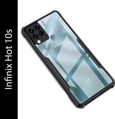 MatteSmoke Back Cover for Infinix Hot 10S(Black, Camera Bump Protector, Pack of: 1)