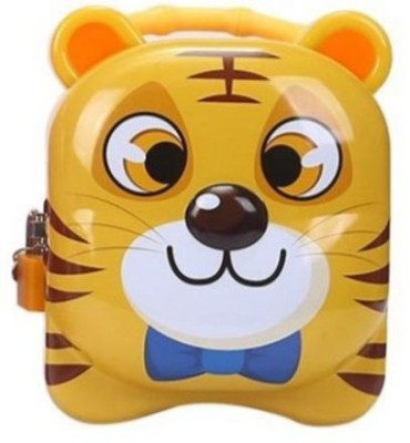 Galactic New Cartoon Tiger Piggy Bank with Security Lock & Keys for Kids Money Saving Storage Coin Collector Box for Boys & Girls (Pack of 1) - Multi color Coin Bank(Multicolor)