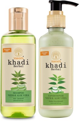 vagad's khadi Neem and Aloevera Shampoo and Conditioner(2 Items in the set)