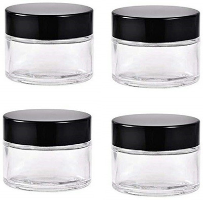 JARBAZAAR Glass Utility Container  - 50 ml(Pack of 4, Clear)
