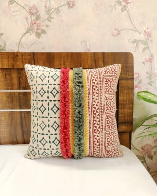 ABSTRACT INDIA Geometric Cushions Cover(60 cm*40 cm, Blue, Red)