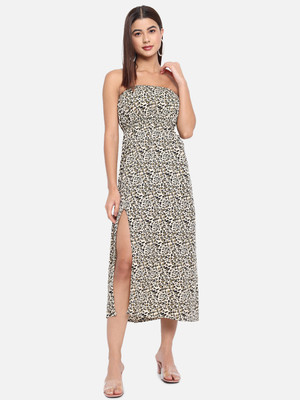 ALL WAYS YOU Women Tube Multicolor Midi/Calf Length Dress