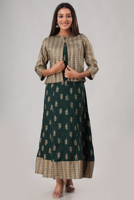 Varsha Fab Women Kurta Ethnic Jacket Set