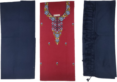 Vrinde Wool Embroidered Salwar Suit Material