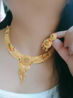 TONOLIKA Brass, Copper Gold-plated Multicolor Jewellery Set(Pack of 1)