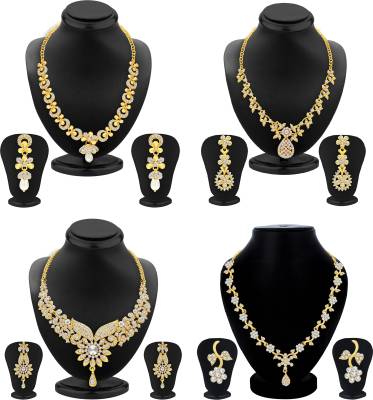 Alloy Gold-plated Jewel Set  (Gold)