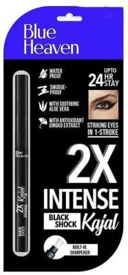 BLUE HEAVEN 2x Intense Black Shock Kajal(Black, 0.35 ml)