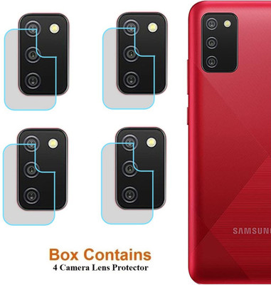 ISAAK Back Camera Lens Glass Protector for Samsung Galaxy A02s, Samsung Galaxy F02s, Samsung Galaxy M02s, Samsung Galaxy A03s(Pack of: 4)