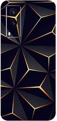 LAMHA Vivo V21e Mobile Skin(Ultra Super Black Abstract Shape Skin With High Mattte Finish.)